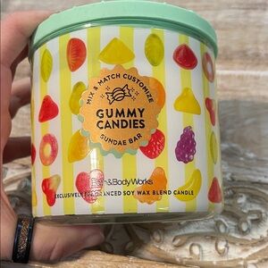 Bath & Body Works Gummy Candies Sundae Bar Candle - Green